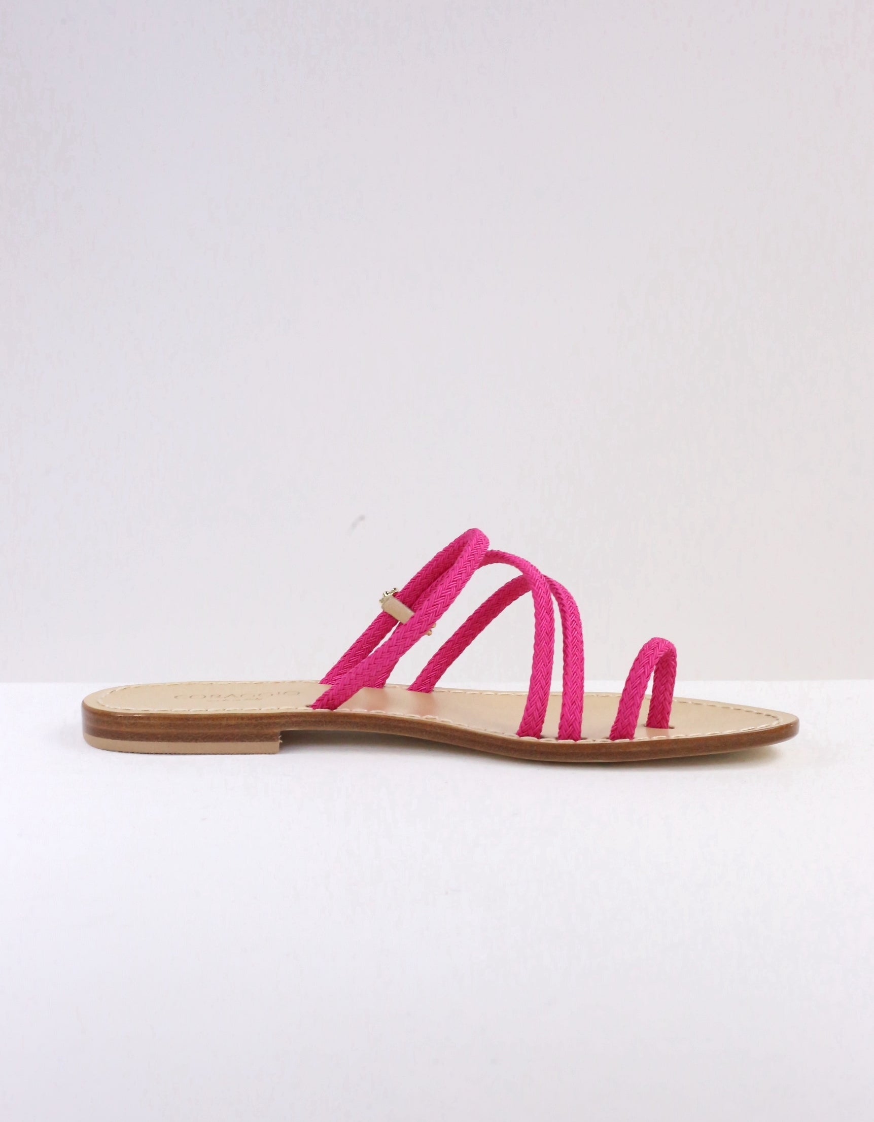 Ciabattina in corda fucsia