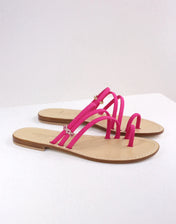 Ciabattina in corda fucsia