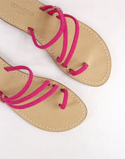 Ciabattina in corda fucsia