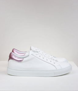 Sneakers Irene dettagli laminati rosa