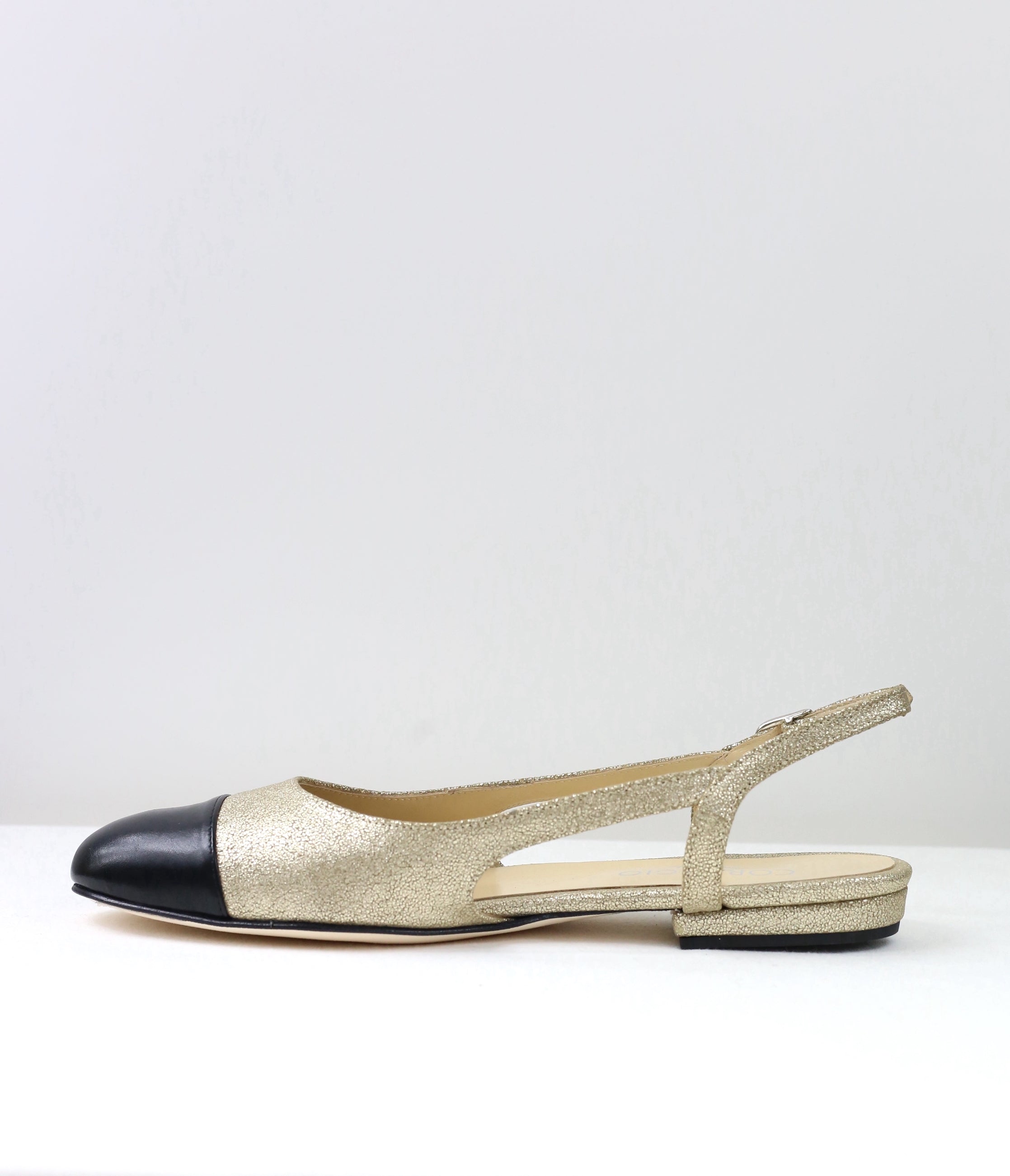 Pre-ordine Chanellina Chantal platino punta nera