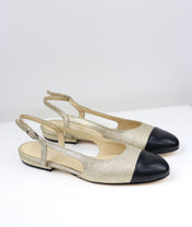Pre-ordine Chanellina Chantal platino punta nera