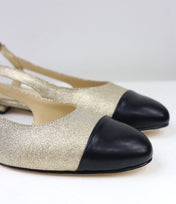 Pre-ordine Chanellina Chantal platino punta nera