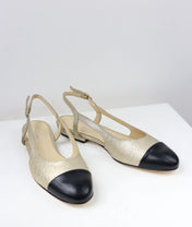 Pre-ordine Chanellina Chantal platino punta nera
