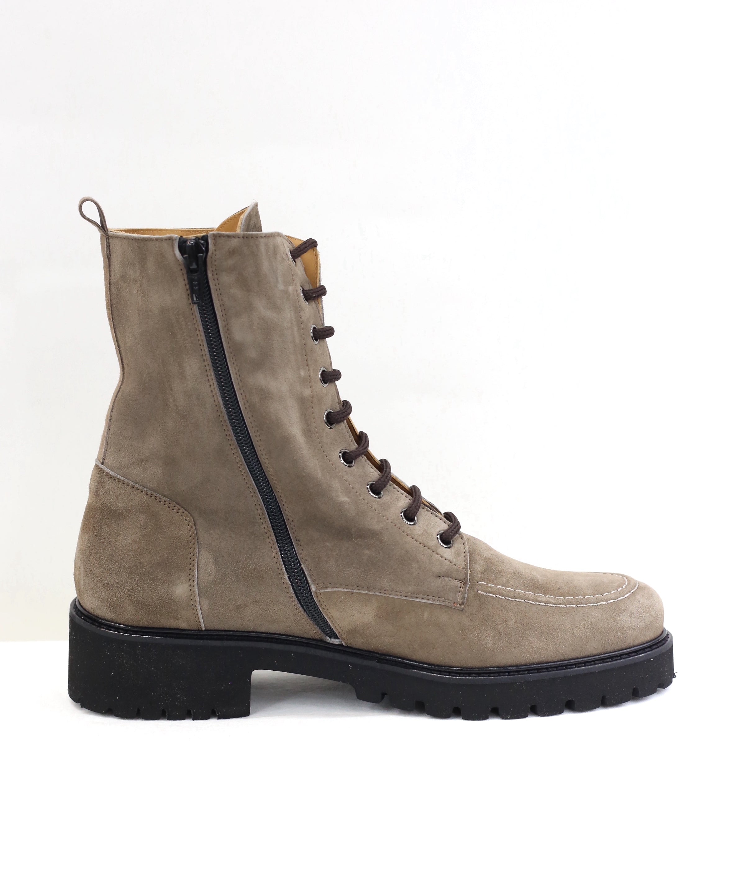 Stivale stamosciato taupe