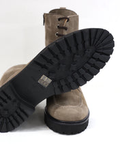 Stivale stamosciato taupe