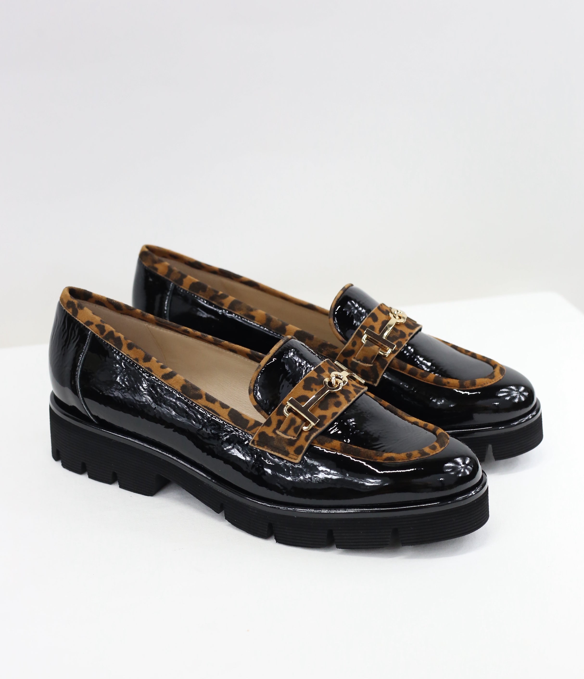 Mocassino Laura vernice animalier