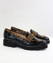 Mocassino Laura vernice animalier