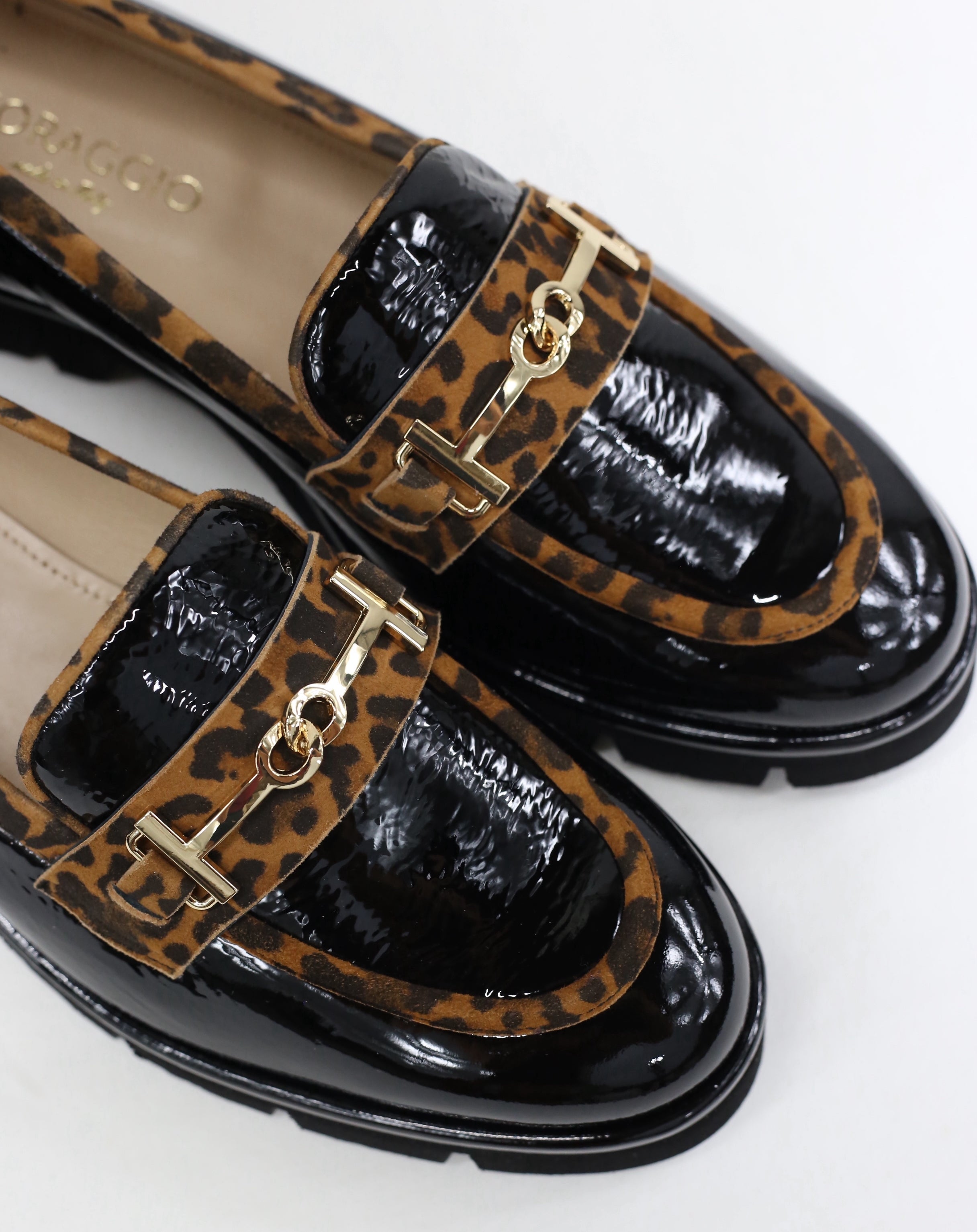 Mocassino Laura vernice animalier