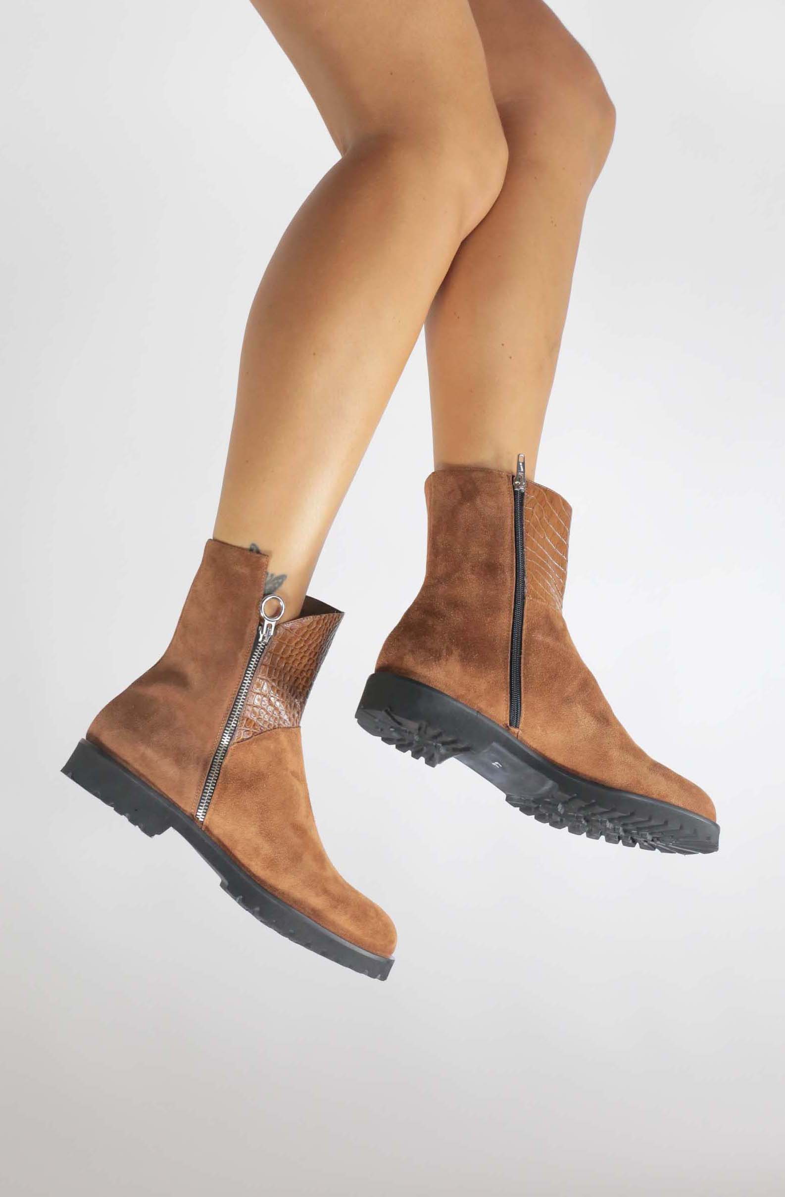 Stivaletto Brandy in camoscio - ultimo 42