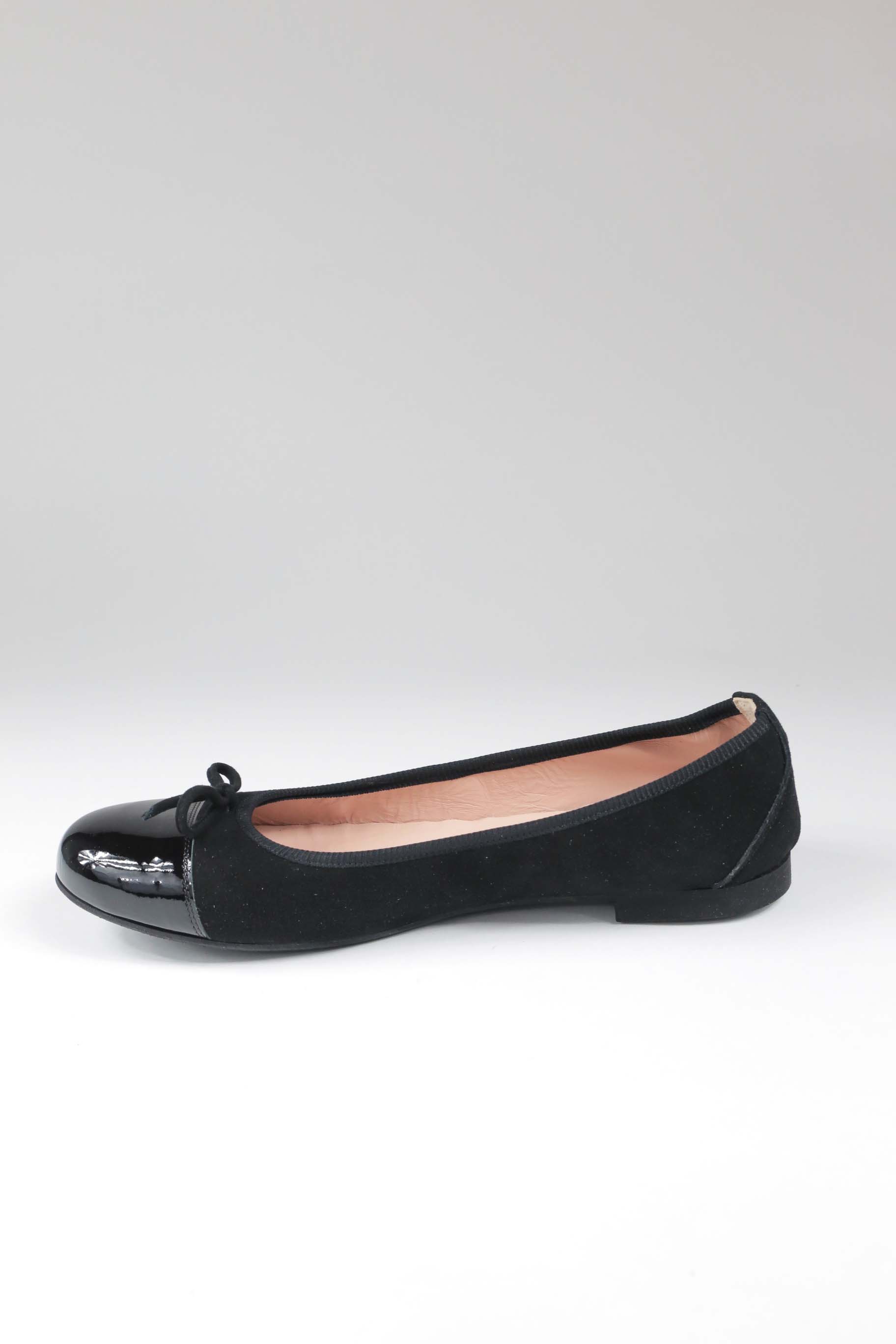 Ballerina nera con punta in vernice - ultimo 42