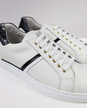 Carica l&#39;immagine nel visualizzatore di Gallery, Sneakers in pelle bianche con dettagli - ultimo 44
