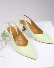 Slingback Valentine lime - ultimo 45