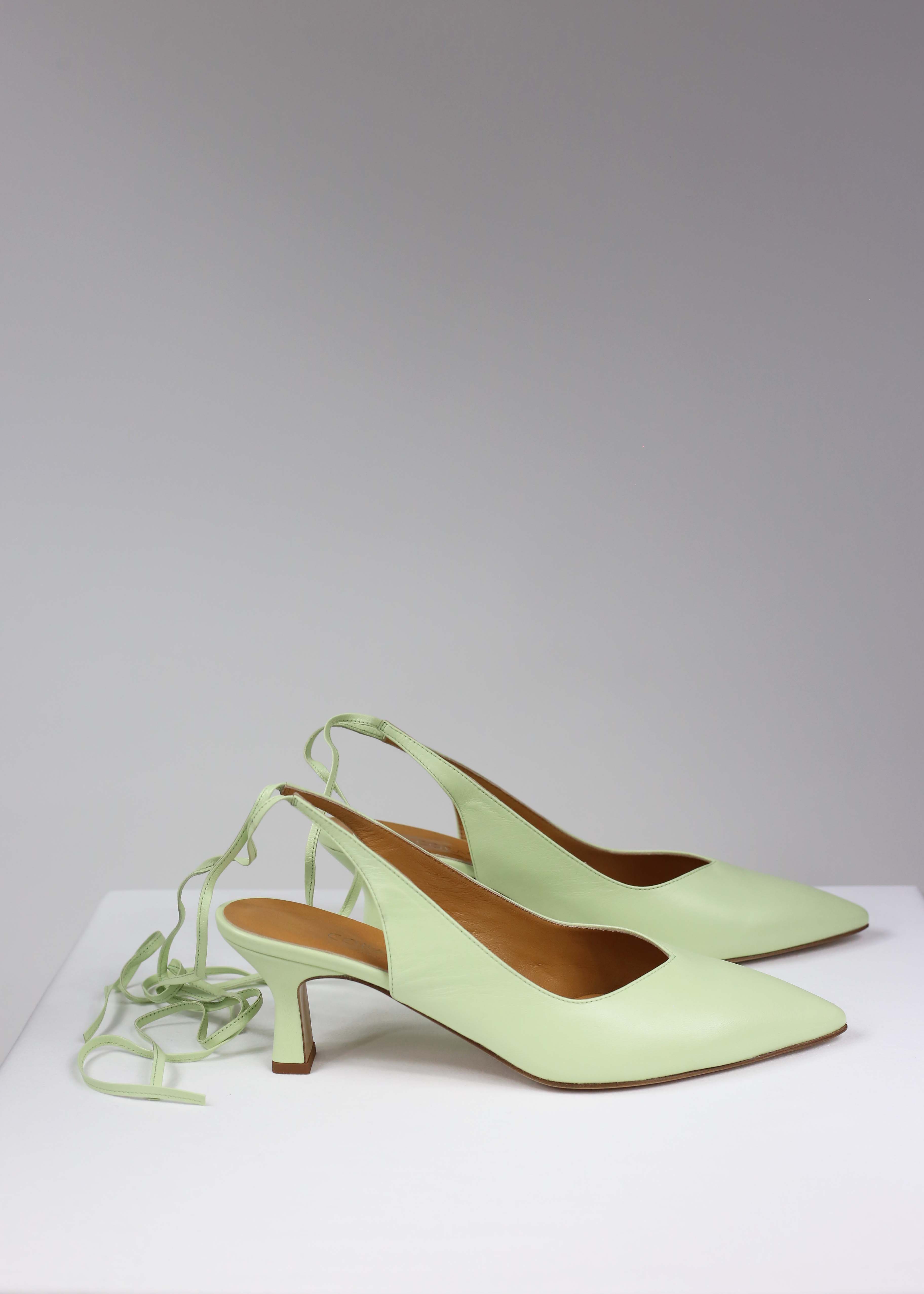 Slingback Valentine lime - ultimo 45