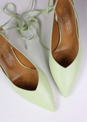 Slingback Valentine lime - ultimo 45