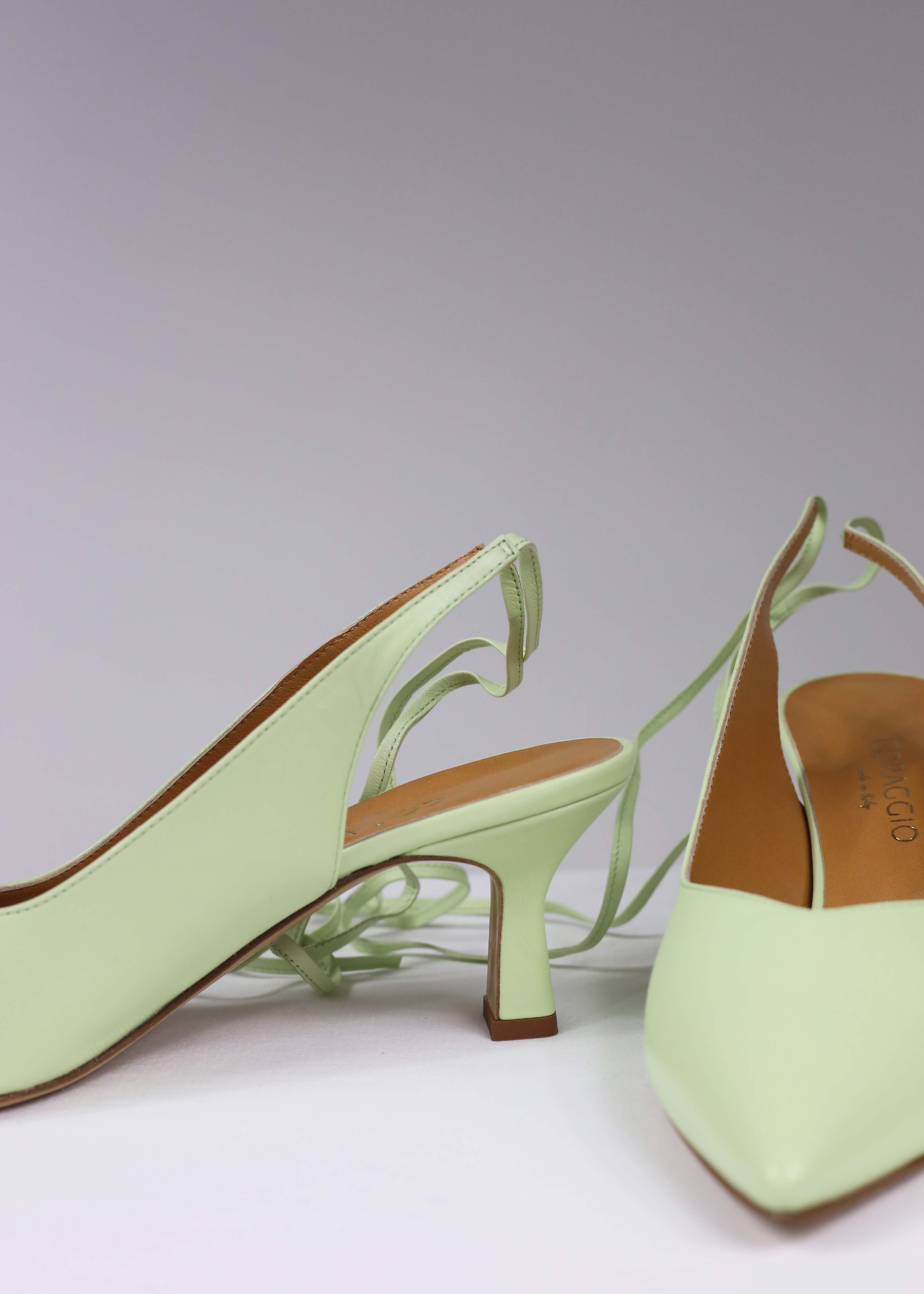 Slingback Valentine lime - ultimo 45