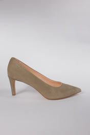 Décolleté Lorena in camoscio color tortora