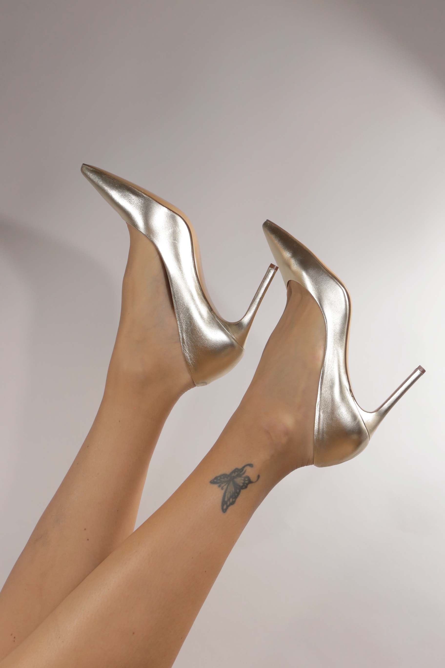 Décolleté Diva laminato platino
