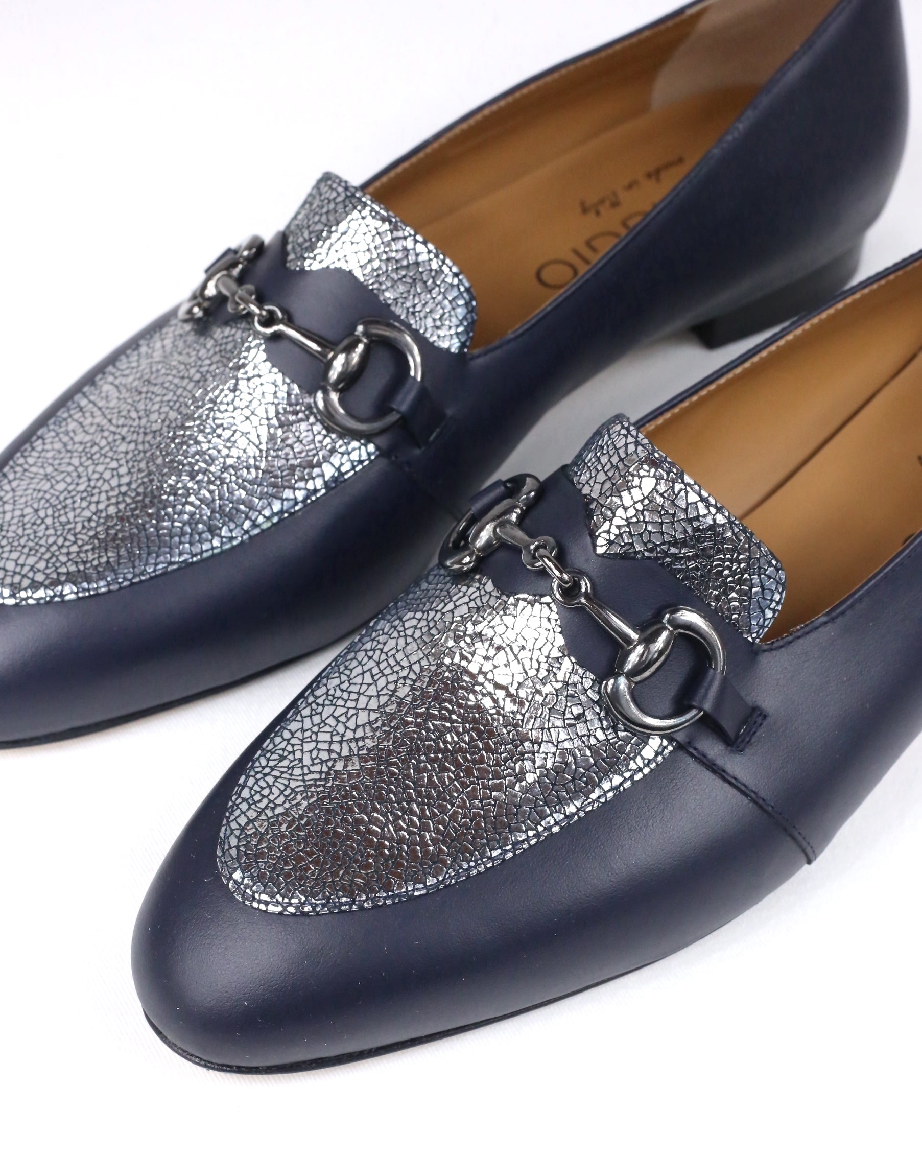 Mocassino Vittoria blu - ultimo 45