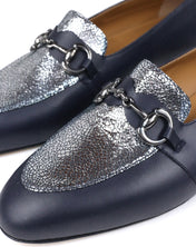 Mocassino Vittoria blu - ultimo 45