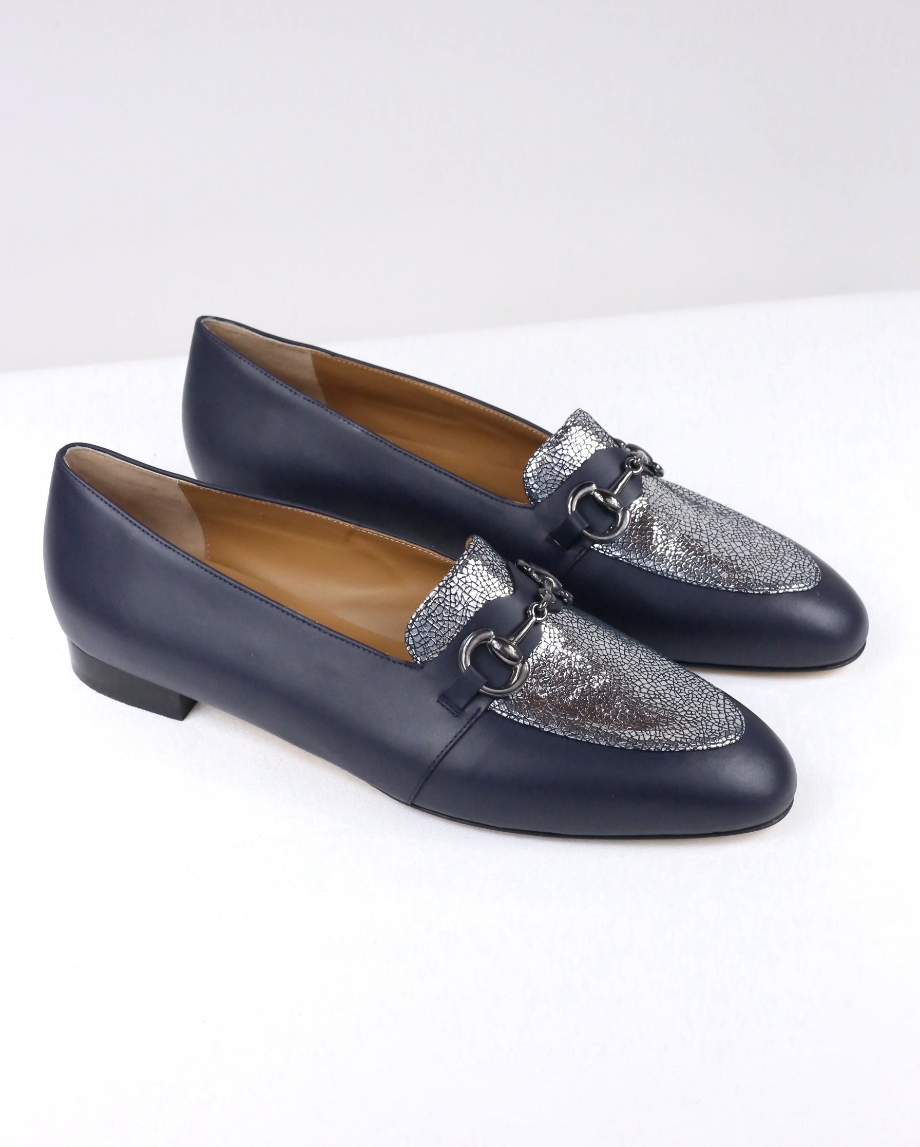 Mocassino Vittoria blu - ultimo 45