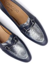 Mocassino Vittoria blu - ultimo 45