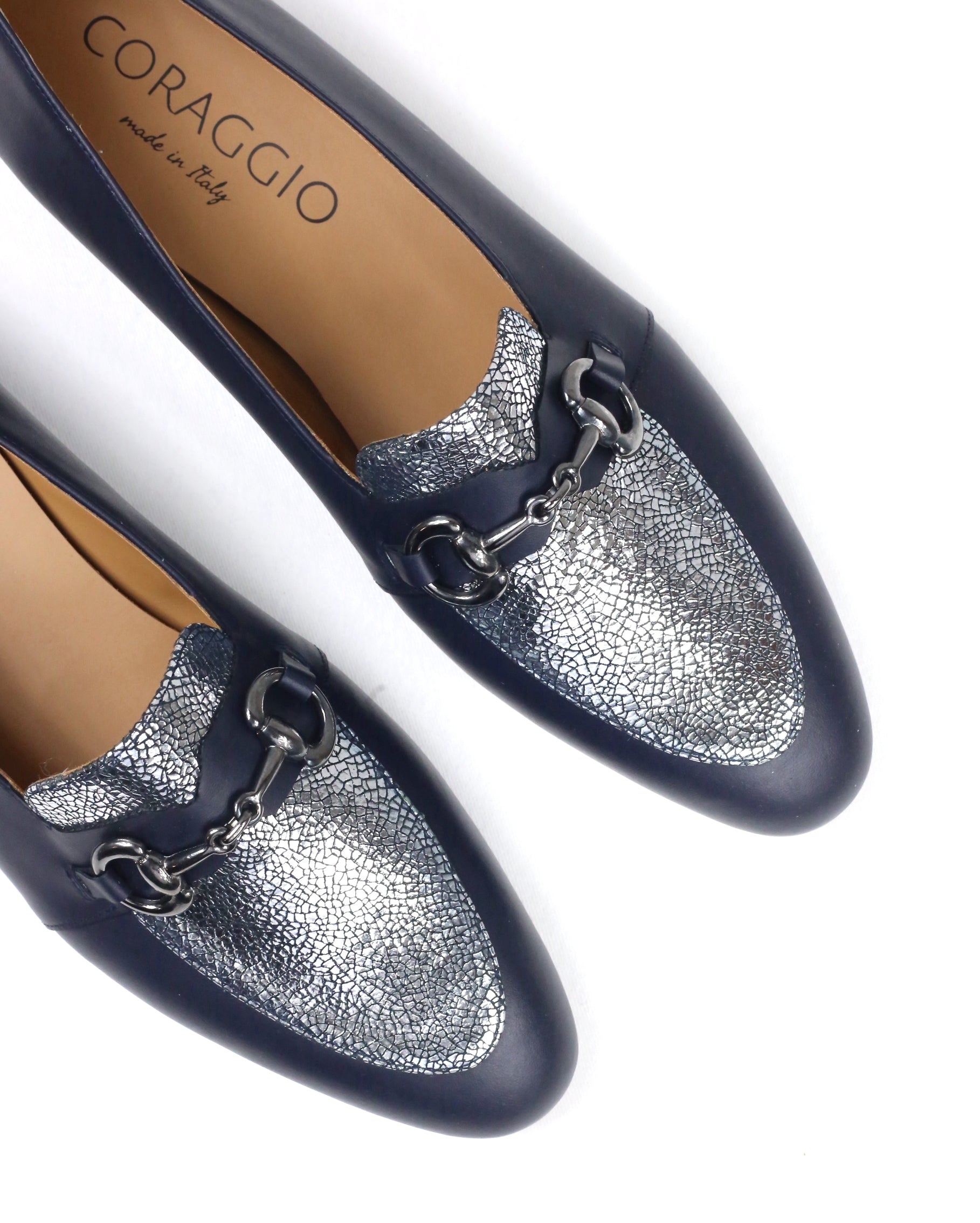 Mocassino Vittoria blu - ultimo 45