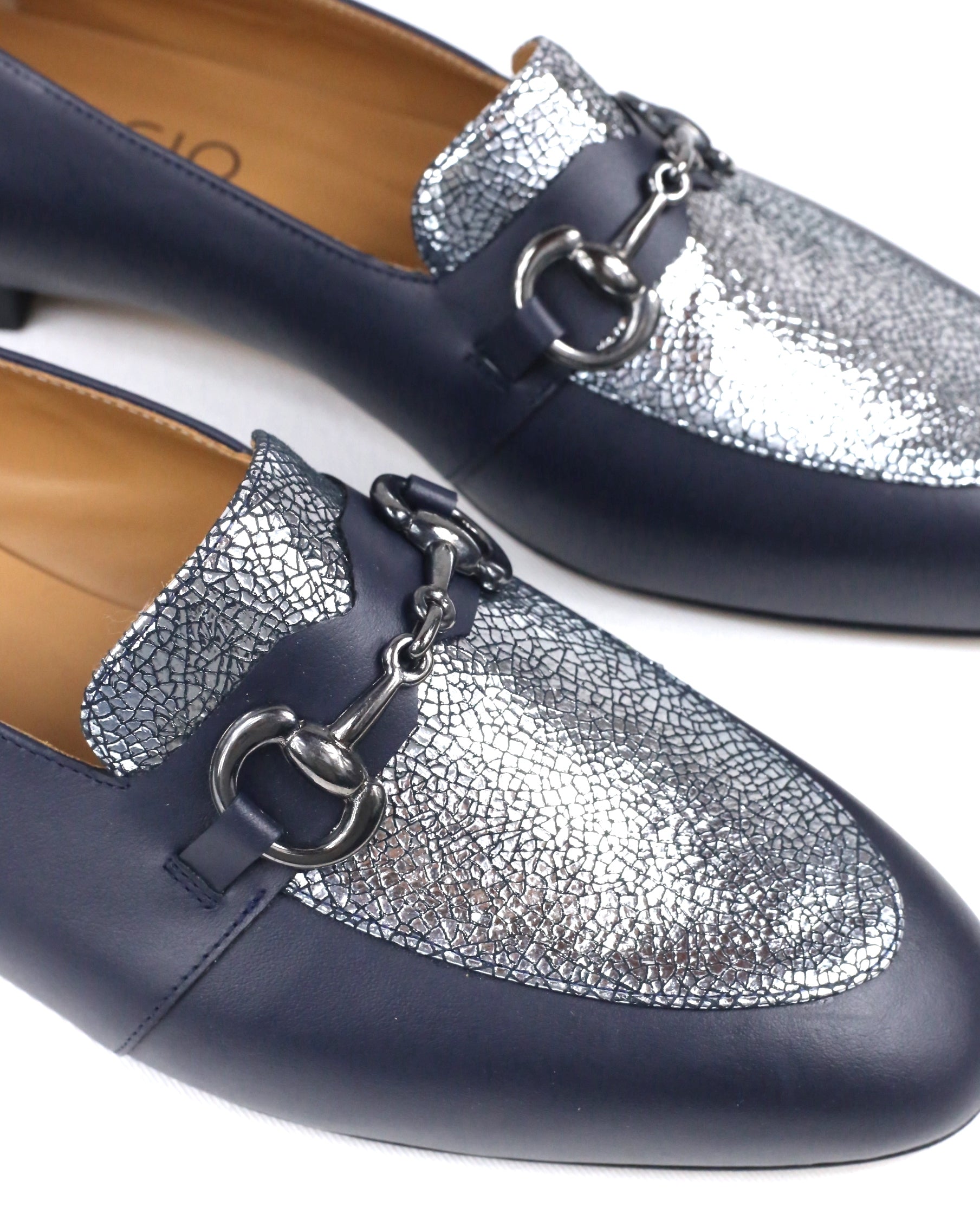 Mocassino Vittoria blu - ultimo 45
