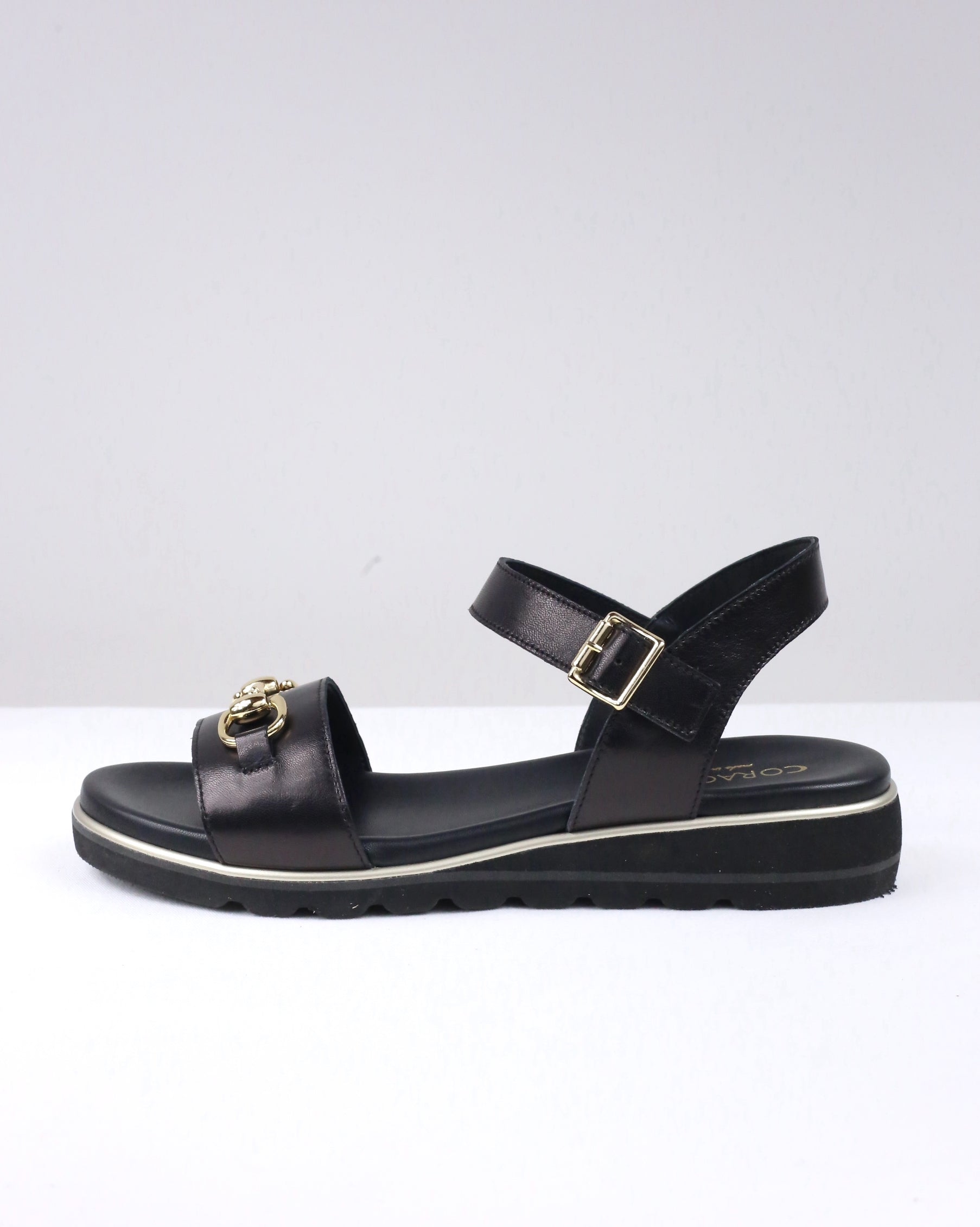 Sandalo Mia nero con accessorio