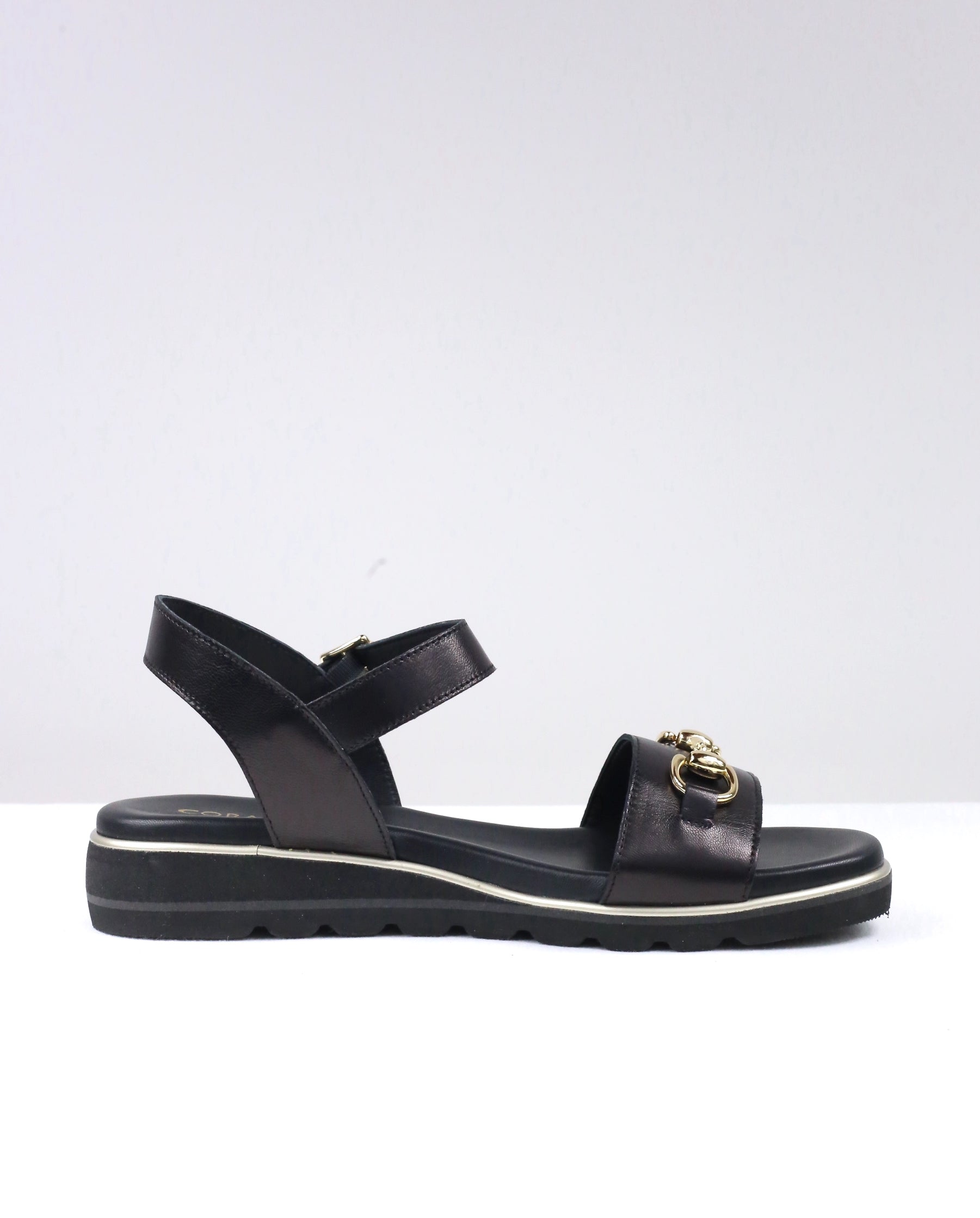 Sandalo Mia nero con accessorio