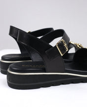 Sandalo Mia nero con accessorio