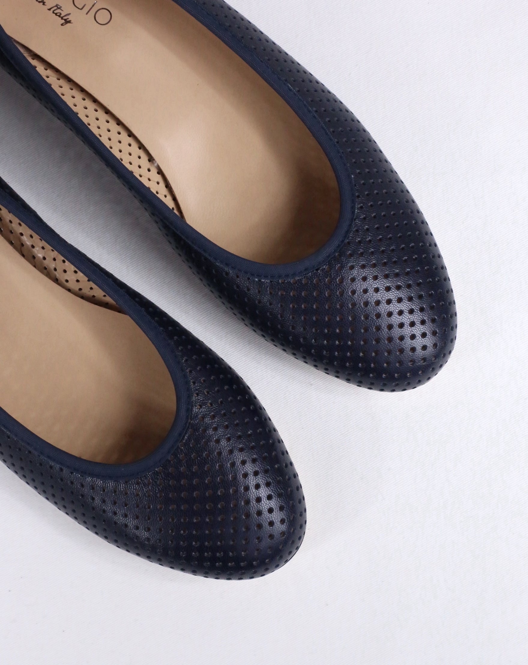 Ballerina Gaia blu con forellini