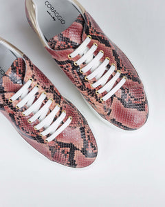 Sneakers pitonate rosa - ultimo 42