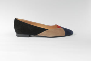 Ballerina in camoscio multicolor - ultimi 32 - 35