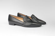 Mocassino nero con borchiette - ultimi 32 - 35 - 46